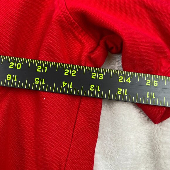 Land's End Mens Polo Shirt XL Red Vintage Short Sleeve TRaditional Fit Casual - Picture 5 of 10